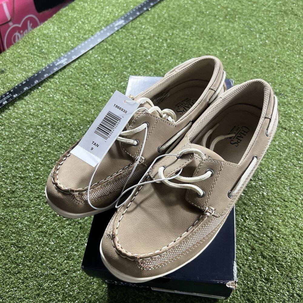 Chaps Dana Women's Size 9 Tan Boat Shoes Loafers New in Box